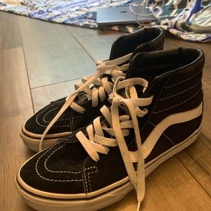 Suede tongue high top vans